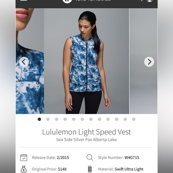 lululemon athletica Jackets & Blazers - NWT Lululemon Light Speed ultralight vest blue/light gray size 8